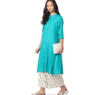 FIRST CLASS A-line Kurta with Printed Palazzos at Rs.896